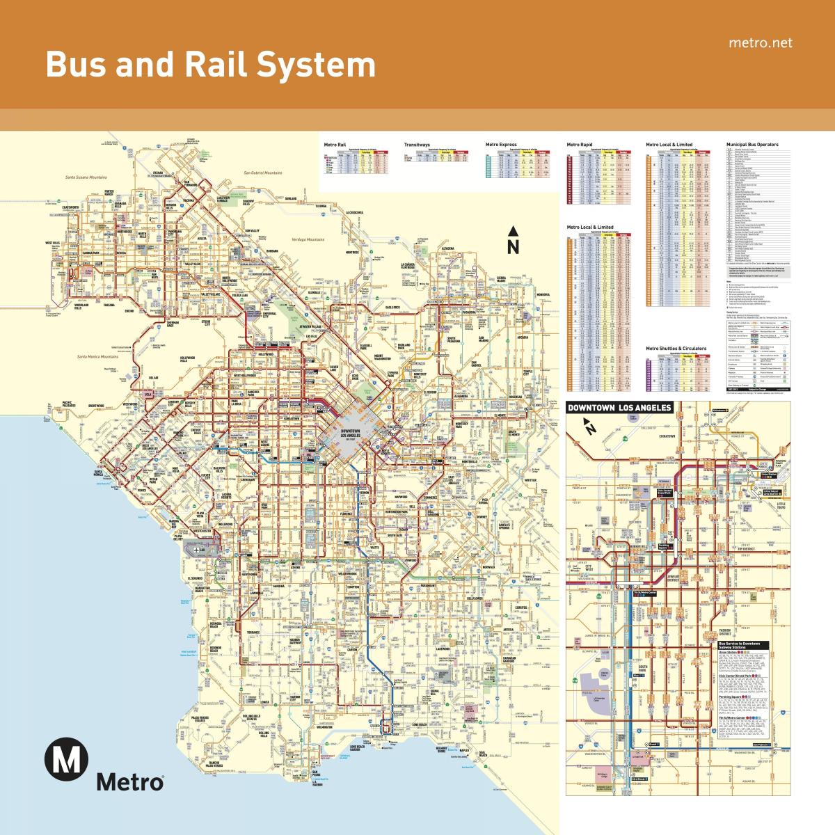 Los Angeles transportation map